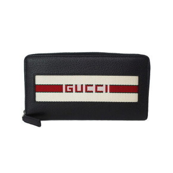 Gucci Striped Leather Zip Wallet Long - Picture 1 of 5